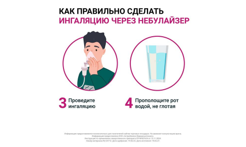Пульмикорт, суспензия для инг доз 0,5мг/мл конт 2мл №20 фото 5