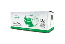 Маска медиц неткан матер голубая №50
