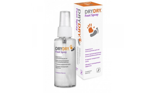 ДРАЙДРАЙ ФУТ, СПРЕЙ ДЛЯ НОГ ОТ ОБИЛЬНОГО ПОТООТДЕЛЕНИЯ 100МЛ