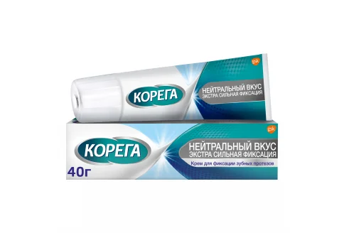 Корега крем для фиксации зубных протезов 40г нейтральный вкус