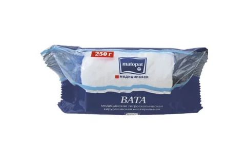 Вата хирург Матопат 250г н/стер
