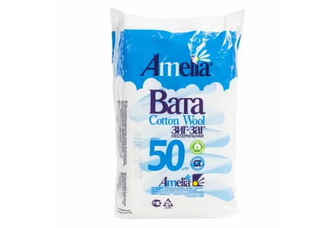 Вата хирург Зиг-Заг Амелия 50г н/стер
