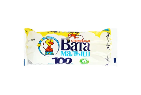 Вата Малыш 100г стерил
