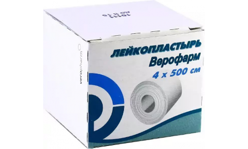 Верофарм пластырь фиксир 4смX500см уп карт