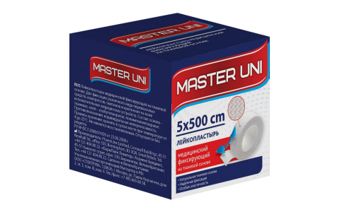 Мастер Юни Unifix пластырь фиксир 5смX500см ткан осн