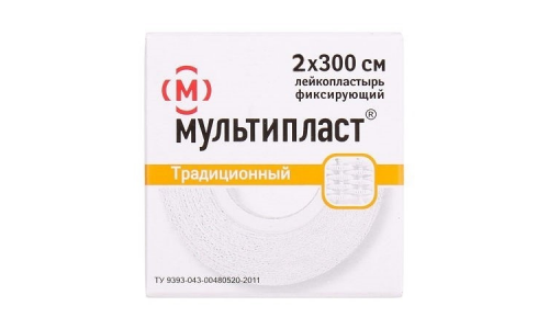 Мультипласт пластырь фиксир 2смX300см традиционный