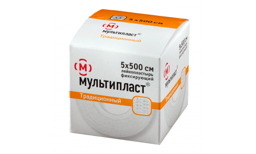 Мультипласт пластырь фиксир 5смX500см сильн фикс