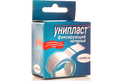 Унипласт пластырь фиксир 2,5смX500см неткан осн