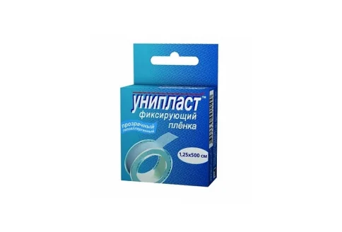 Унипласт пластырь фиксир 1,25смX500см плен осн