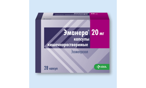 Эманера, капсулы кишечнораств 20мг №28