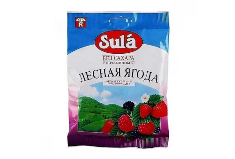 Зула леденцы б/сах 60г лесная ягода