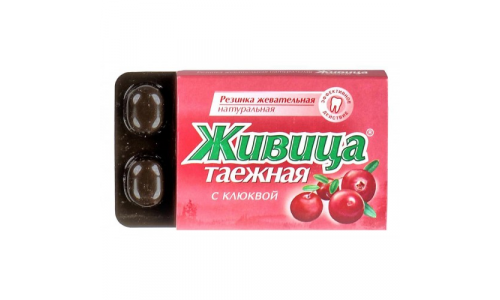 ЖИВИЦА ТАЕЖНАЯ ЖЕВАТЕЛЬНАЯ РЕЗИНКА №5 КЛЮКВА