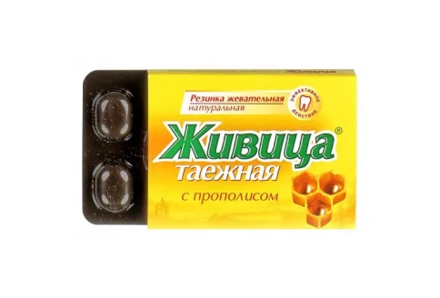 Живица Таежная резинка, жев №5 прополис