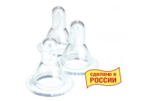 Курносики соска силик классич средний поток 6+ 3шт 12051