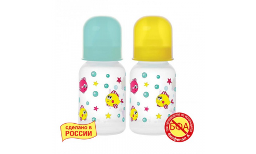 Курносики бутылка с соской латекс 0+ 125мл 11002