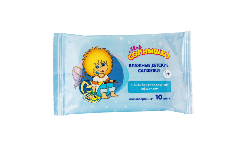 Мое Солнышко салфетки влаж а/бактер для дет №10