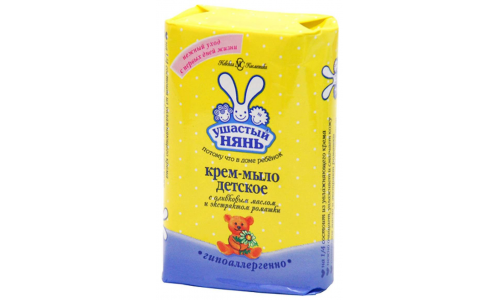 Ушастый Нянь крем-мыло для детей 90г ромашка и масло оливковое