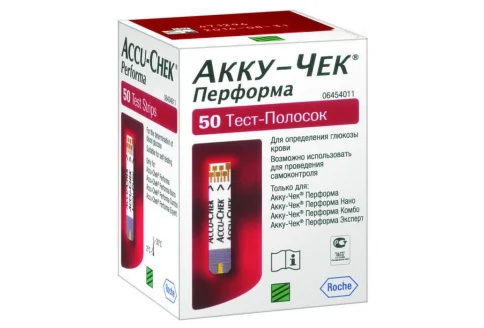 Тест-полоски на глюкозу Акку-Чек Перформа №50