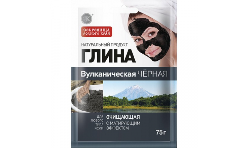 Фитокосметик глина 75г черн вулканическая