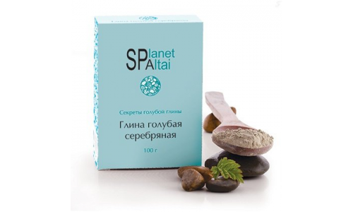 Глина голубая с серебром 100г