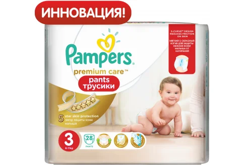 Памперс Премиум Кеа Пэнтс трусики-подгузники для детей р.3 №28 6-11 кг