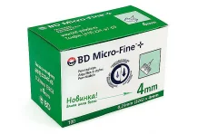 BD Микро-Файн Плюс иглы для шриц-ручки 0,23ммX4мм р.32G №100