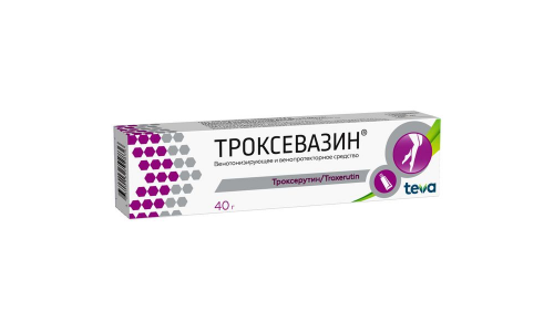 Троксевазин, гель для наруж примен 2% 40г фото 3