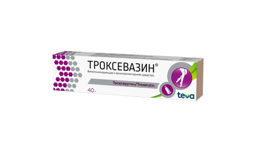 Троксевазин, гель для наруж примен 2% 40г фото 2