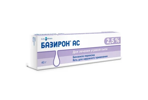 Базирон АС, гель для наружн примен 2,5% 40г