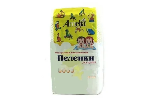 Амелия пеленки впитыв для детей 60смX90см №10