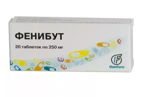 Фенибут, таблетки 250мг №20