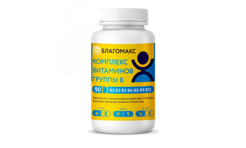 Благомакс Комплекс Витаминов гр B, капсулы №90