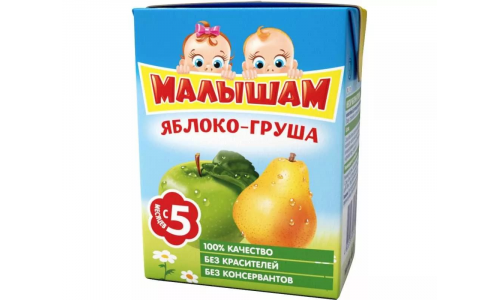 ФРУТОНЯНЯ МАЛЫШАМ НЕКТАР ЯБЛОКО,ГРУША НЕОСВЕТЛЕННЫЙ 200МЛ