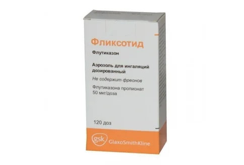 Фликсотид, аэрозоль для инг доз 50мкг/доз 120ДОЗ
