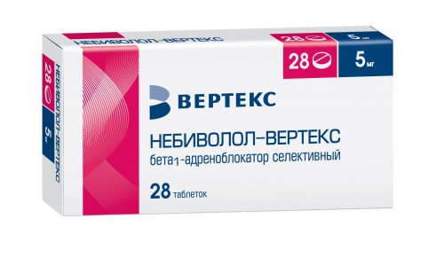 Небиволол Вертекс, таблетки 5мг №28
