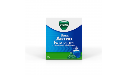ВИКС АКТИВ БАЛЬЗАМ С МЕНТОЛОМ И ЭВКАЛИПТОМ,МАЗЬ  25Г фото 2
