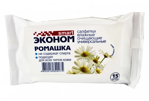 Эконом Смарт салфетки влаж №15 ромашка
