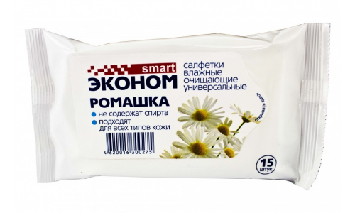 Эконом Смарт салфетки влаж №15 ромашка