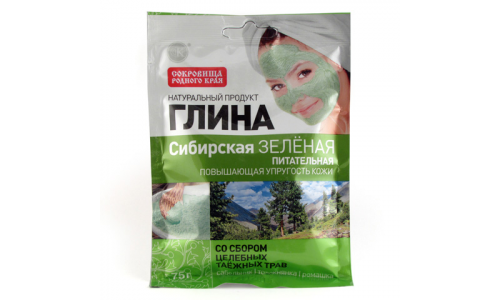 Фитокосметик Сокровища Родного Края глина 75г зеленая сибирская