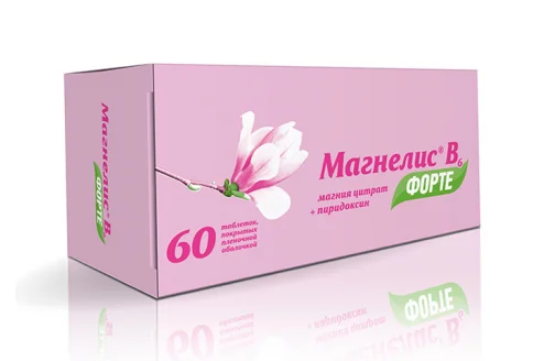 Магнелис В6 Форте, таблетки ппо 100мг+10мг №60