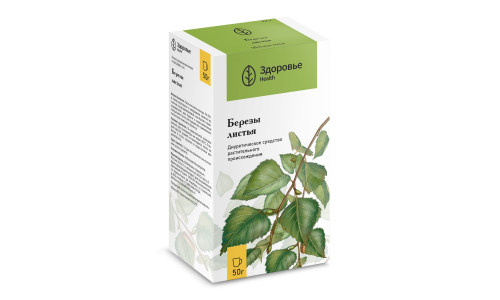 Березы Листья листья измельч, пачка 50г