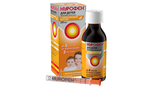 Нурофен для Детей, суспензия для внутр примен 100мг/5мл 200мл апельсин