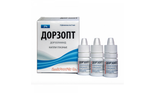 Дорзопт, капли глазн 2% 5мл №3