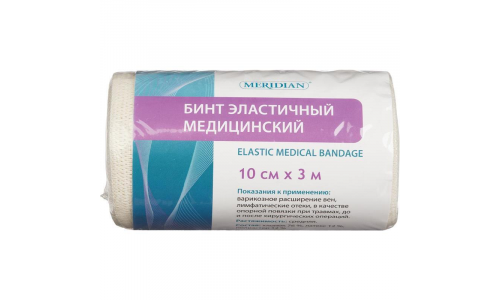 Меридиан бинт эласт 3мX10см с застежками