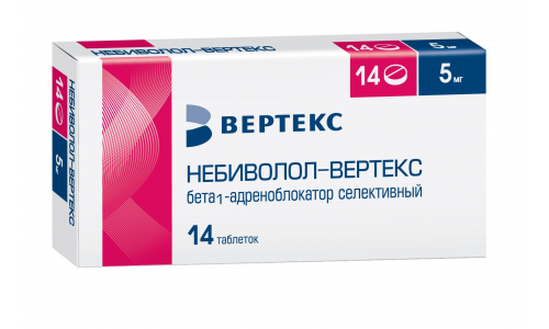 Небиволол-Вертекс, таблетки 5мг №14