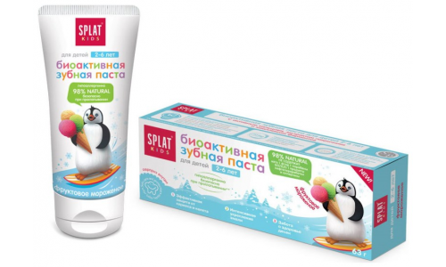 ЗУБНАЯ ПАСТА, СПЛАТ ДЕТСКАЯ 2-6ЛЕТ ФРУКТОВОЕ МОРОЖЕНОЕ 50МЛ