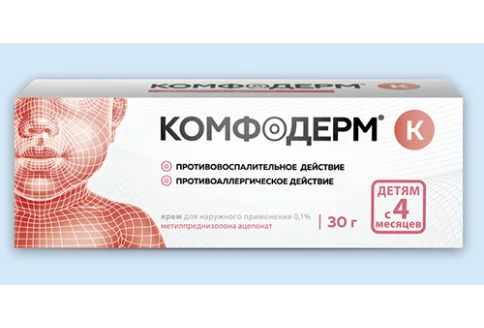 Комфодерм К, крем для наруж примен 0,1% туб 30г