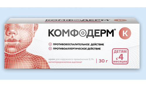 Комфодерм К, крем для наруж примен 0,1% туб 30г
