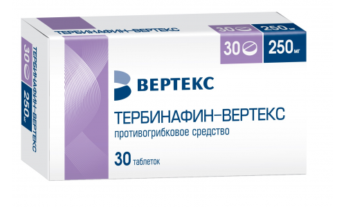 Тербинафин Вертекс, таблетки 250мг №30