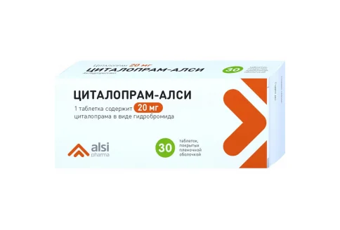 Циталопрам АЛСИ, таблетки ппо 20мг №30
